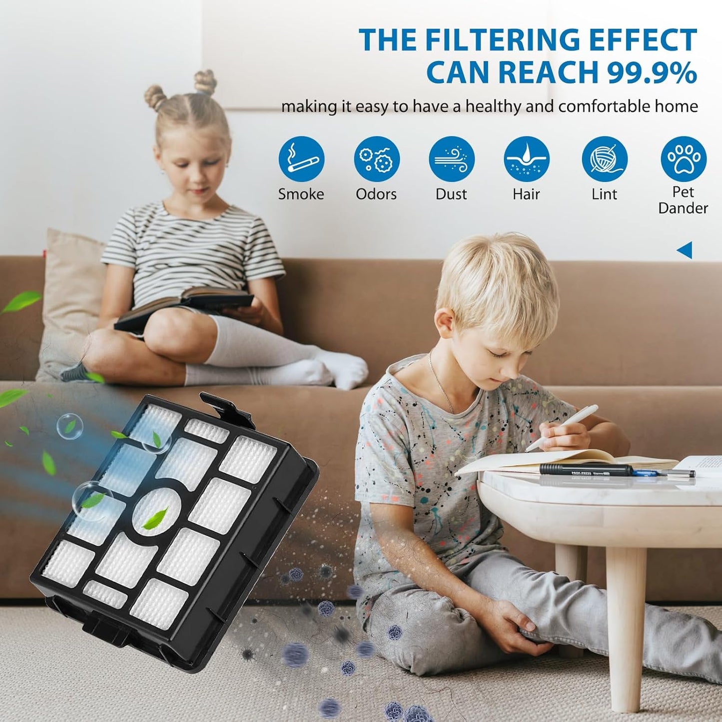 Shark Replacement Filters - Auto-Empty Dock HEPA & Pre-Motor Filter Set | 2-Pack + 4-Pack