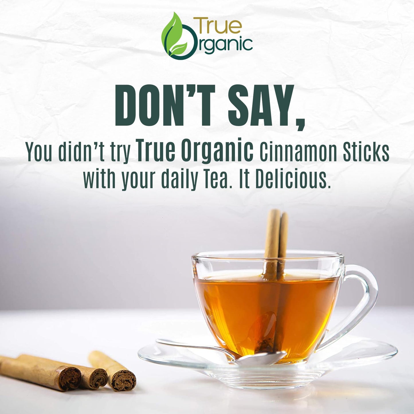 True Organic Ceylon Cinnamon Sticks, 08 ounces, Premium Grade, USDA Organic & Kosher Certified, Non-GMO, Ceylon Cinnamon stick, Pure Ceylon Quality