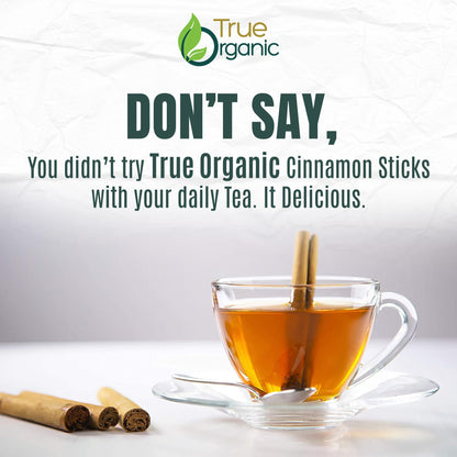 True Organic Ceylon Cinnamon Sticks, 08 ounces, Premium Grade, USDA Organic & Kosher Certified, Non-GMO, Ceylon Cinnamon stick, Pure Ceylon Quality