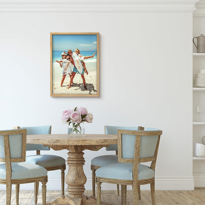 Wall26 Custom Framed Canvas Poster Art - Ready to Hang Home Decoration for Living Room & Bedroom - 12"x16" Natural