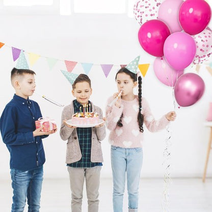 68Pcs Pink Balloons Kit - 12 Inch Metallic & Confetti Balloons | Perfect for Birthday, Wedding & Baby Shower Decor