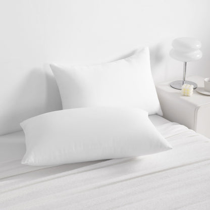 NTBAY Down Alternative Bed Pillows, King Size Set of 2, Machine Washable Soft Pillows for Back, Stomach or Side Sleepers, Soft Hotel Collection Pillow for Sleeping, White