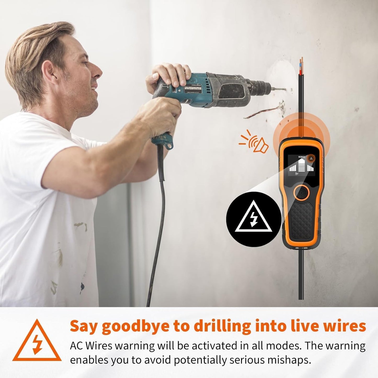 Stud Finder Wall Scanner - 5-in-1 Detector for Wood, Metal, Pipes & Wires | High-Definition LCD Display