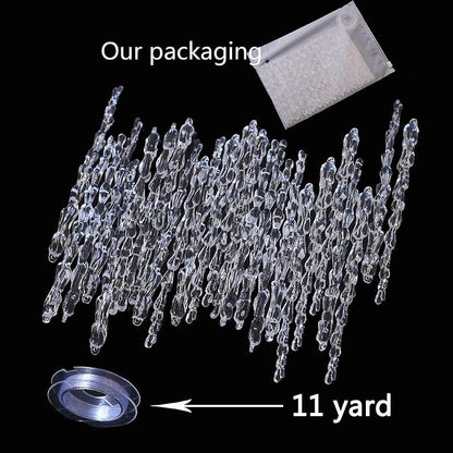25Pcs Icicles Ornament Set - Clear Acrylic Christmas Decorations, 5.25 Inch Each - Variation of THIS listing: 25