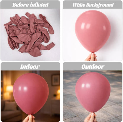 Voircoloria Retro Pink Balloons - 66 Pack 12-Inch Blush Pink Latex Balloons for Parties & Celebrations