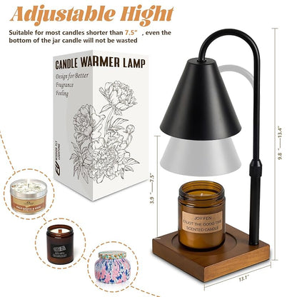 Electric Candle Warmer Lamp with 4-Level Dimmer & 10.6" Black Variation