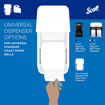 Scott Professional 100% Recycled Fiber Toilet Paper - 2-Ply, Individually Wrapped, 80 Rolls (37,840 Sheets)