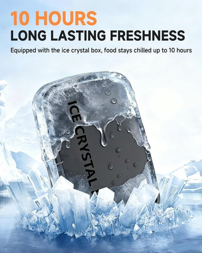 GEARGO Cordless Electric Lunch Box - 6.3 Cups, 24000mAh Rechargeable & 24-Hour Self-Heating