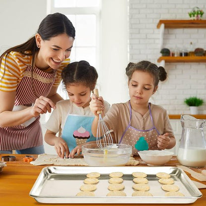 KITCHENATICS Quarter Sheet Baking Pans - Nonstick Aluminum Cookie Sheet Set, 9.6" x 13", Set of 2