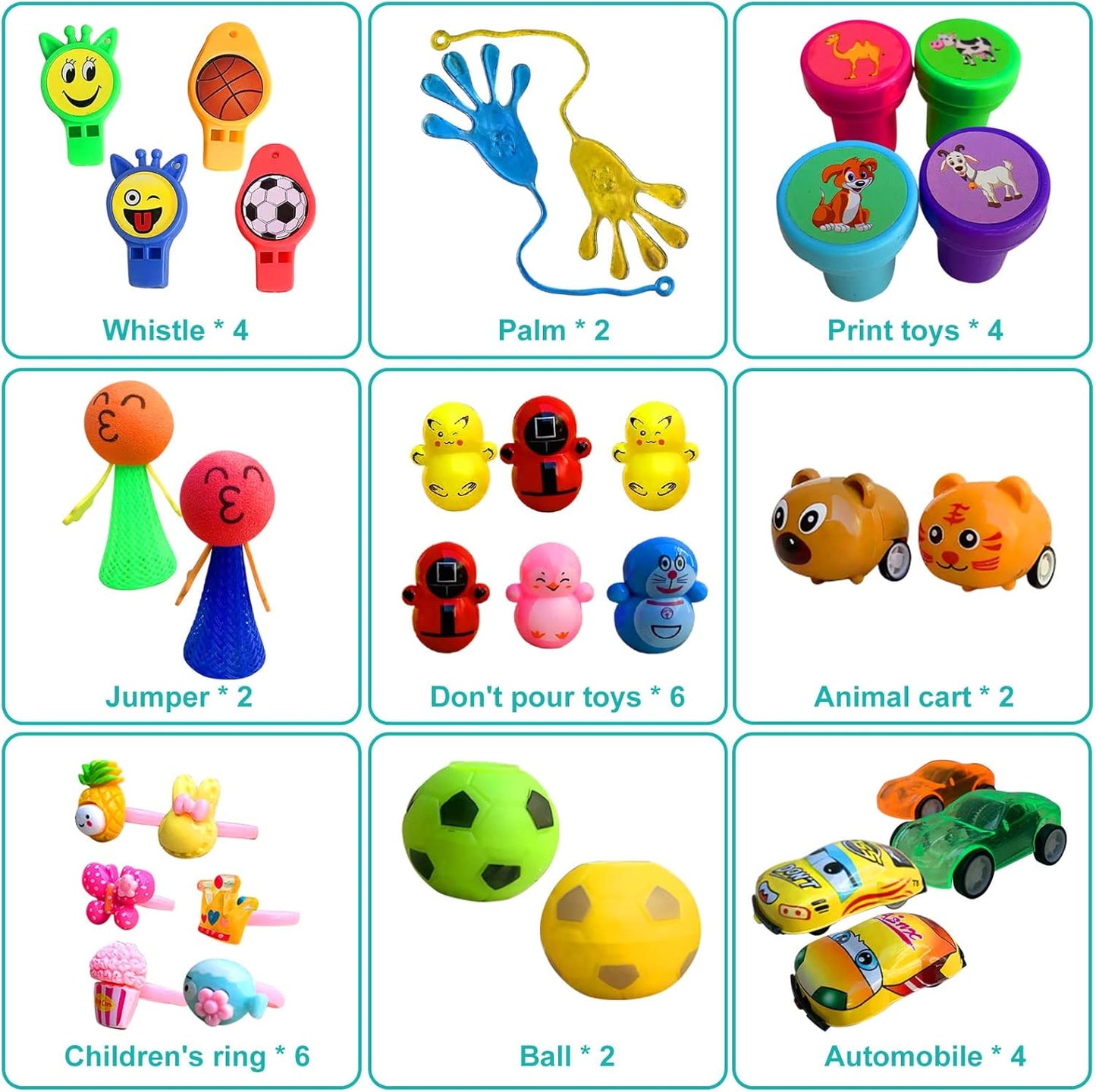 Skiennix Party Favors - 64 Pcs Small Toy Prizes for Kids | Easter Basket Goodie Bag Stuffers & Pinata Fillers