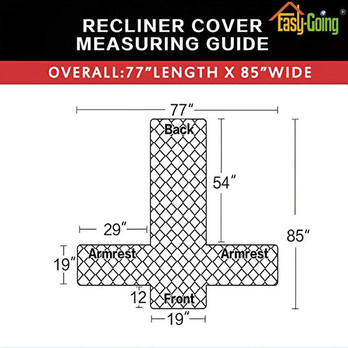 Easy-Going Recliner Sofa Slipcover Reversible Sofa Cover Water Resistant Couch Cover Furniture Protector with Elastic Straps for Pets Kids Children Dog Cat (Recliner, Chocolate/Ivory)