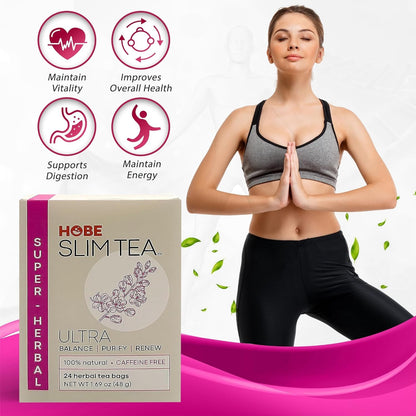 Ultra Slim Tea, Super Herbal, Tea Bags, 24 Count (Pack of 4)