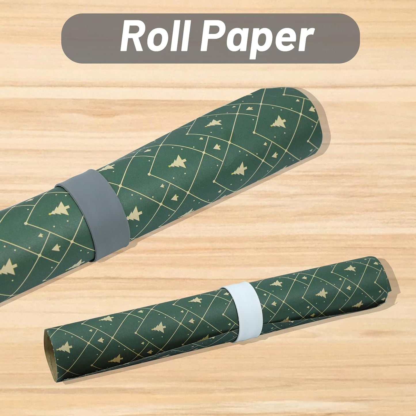 REDANHA Wrapping Paper Holder - 12 Silicone-Covered Metal Strips for Gift Storage & Organization