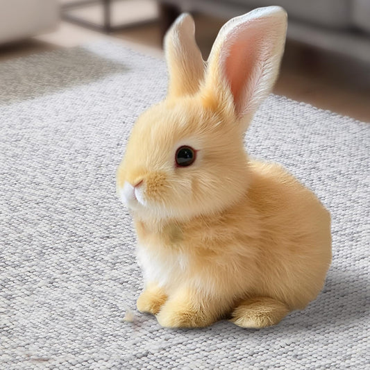 Oprtuisi Bunby - Realistic Bunny Toy with Lifelike Movements & Handmade Design | Perfect Easter Gift (Brown)