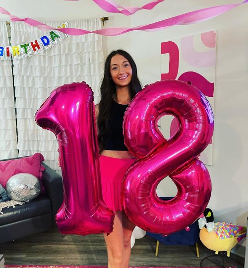 Hot Pink Number 8 Balloon - 40 Inch Birthday Decorations for Girls | Perfect Party Supplies
