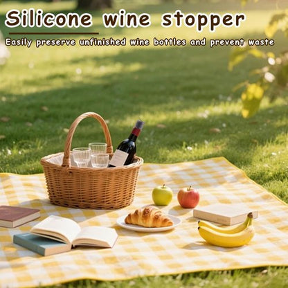 8 Pcs Silicone Wine Stopper, Reusable Wine Stoppers For Wine Bottles, Keep Wine Fresh,Suitable For Family Use(4 Colors)