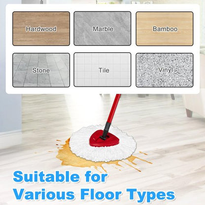Mop Handle for Ocedar, Spin Mop Handle for O Cedar, 4-Section 30" to 58" Extendable Mop Handle Replacement for Ocedar, Mop Stick and Base for Ocedar Floor Cleaning, American Threaded Joint