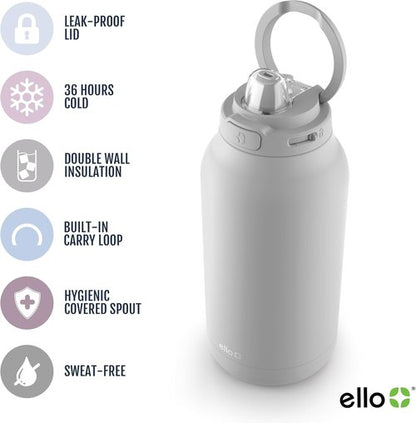 Ello Hydra 64oz Vacuum Insulated Stainless Steel Jug - Durable & Locking Design