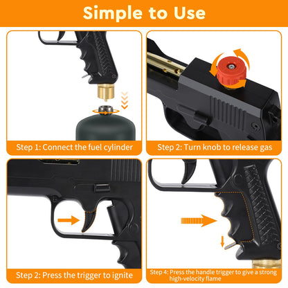 Propane Torch,Kitchen Cooking Blow Torch,700,000BTU Flamethrower,Food Culinary Torch with Safety Lock,Campfire Starter Grill Torch,BBQ Torch for Steak & Creme Brulee