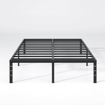 Jetonix Metal Bed Frame - Queen Size with Storage Space | Heavy Duty, Easy Assembly, Black, 12 Inch