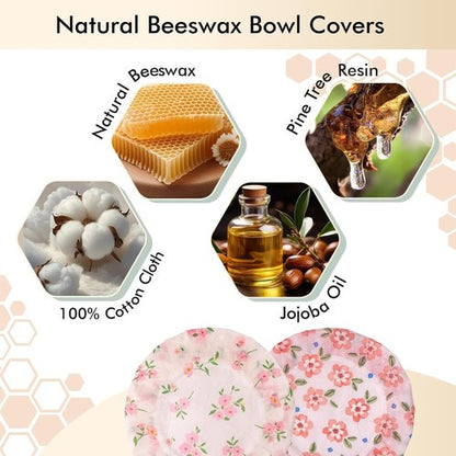 Beeswax Bowl Covers | 12-Inch Sourdough Bowl Cover Set - Reusable Cotton Food Covers for Dough Proofing