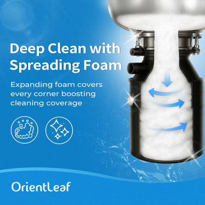 ORIENTLEAF Garbage Disposal Cleaner and Deodorizer Tablets 20g 1 Year Supply Sink Cleaner, Prevents Odors, Natural Kitchen Drain Cleaning Care 12 Pack