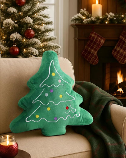 Christmas Tree Shaped Throw Pillow - 13x15 inches, Green (Variation: Christmas Tree Green)