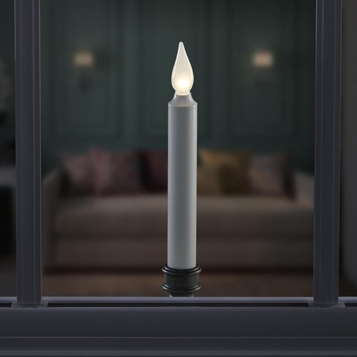 612 Vermont LED Window Candles - Battery Operated with Timer | Bright Hot Spot, Antique Bronze (Pack of 4)