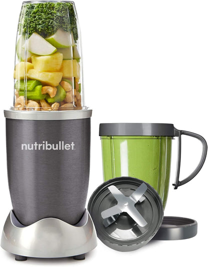 NutriBullet Magic Bullet 600W Smoothie Blender - 8 Pieces - Sleek Grey Design