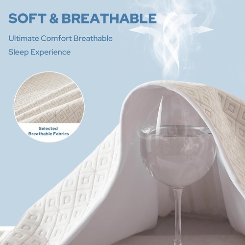 BEDLORE Twin Mattress Protector - Waterproof Noiseless Cover with Stretchable Pockets | Soft & Breathable, Machine Washable (White)