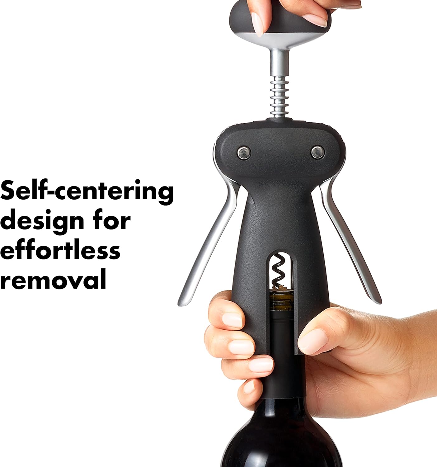 OXO SteeL Winged Corkscrew with Removable Foil Cutter