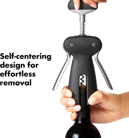OXO SteeL Winged Corkscrew with Removable Foil Cutter