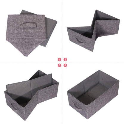 TENABORT Closet Organizer Bins - Set of 3 Fabric Storage Baskets with Handles for Home & Office