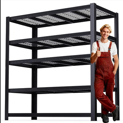 Regine Switzerland Heavy Duty Garage Shelving - 5-Tier Adjustable Storage Unit | 84" H x 24" D x 55" W, 3050 lbs Capacity