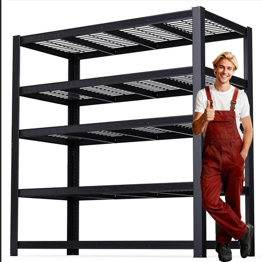 Regine Switzerland Heavy Duty Garage Shelving - 5-Tier Adjustable Storage Unit | 84" H x 24" D x 55" W, 3050 lbs Capacity