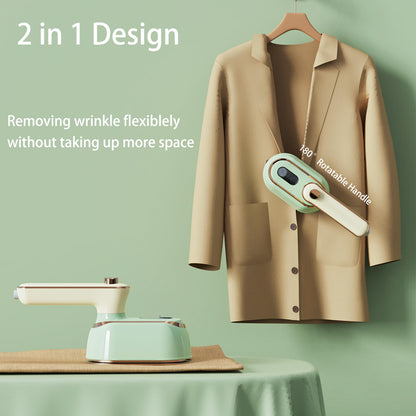 UltLegCreX Portable Travel Steamer for Clothes,800-1150w Foldable Clothes Steamer and Iron,Fast Heat Up,180° Rotatable Handle,Powerful Wrinkle Remover for Home & Travel,Large Ceramic Heat Panel
