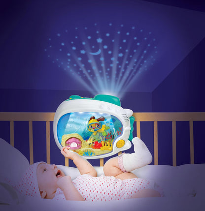 Winfun 3-in-1 Soothing Seas Nightlight - Music Box Projector with Calming Lullabies | Perfect for Crib or Tabletop