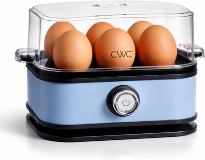 COOK WITH COLOR Egg Cooker - 6-Egg Capacity for Perfect Soft, Medium, or Hard-Boiled Eggs | Rapid Cook Time, Auto Shut-Off & Boil-Dry Protection - Navy