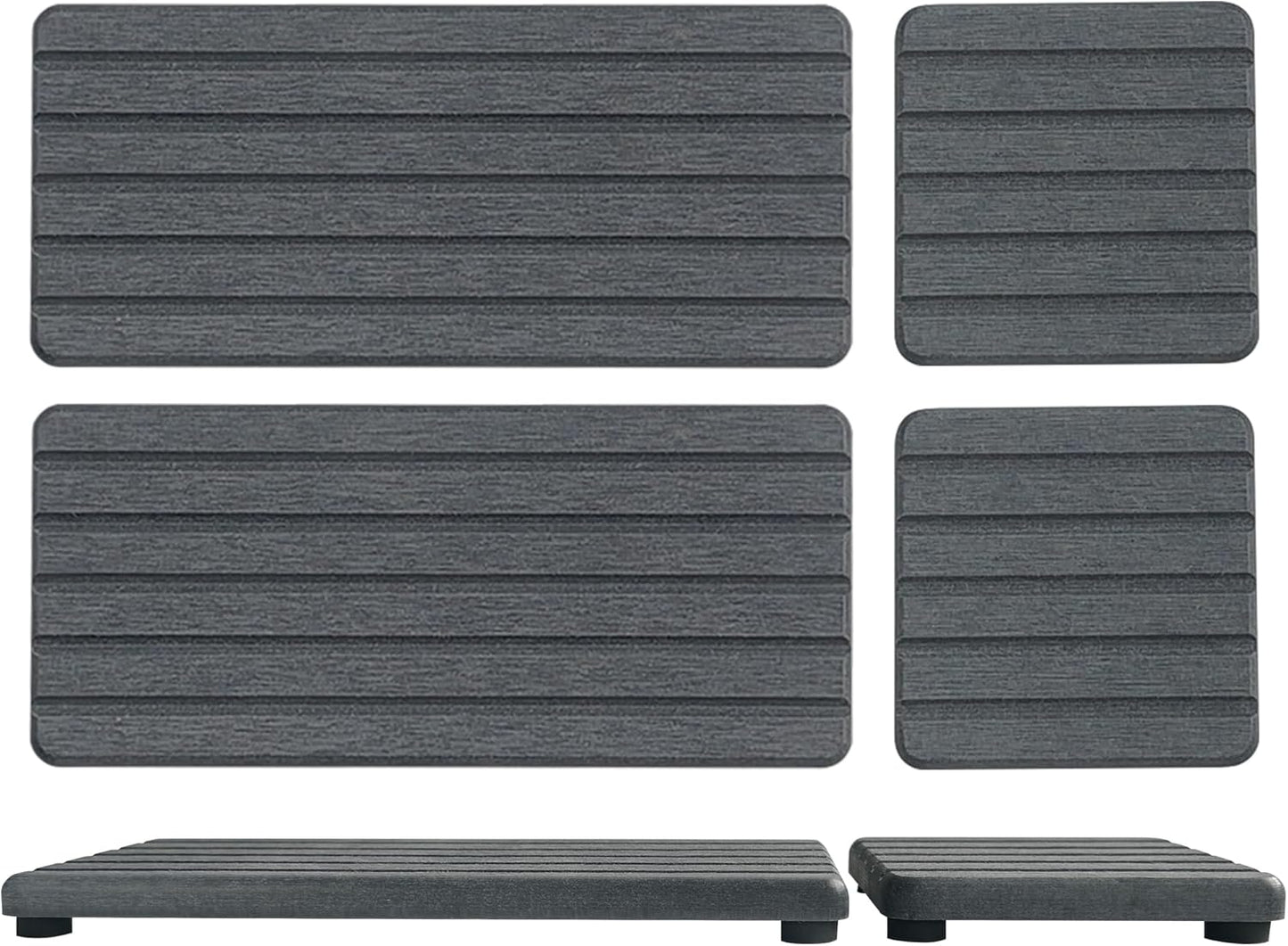 NiuYichee Diatomite Coasters - Set of 4 Water Absorbent Kitchen & Bathroom Trays | Modern Home Decor