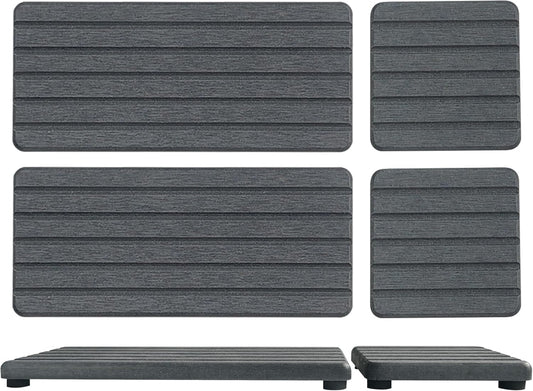 NiuYichee Diatomite Coasters - Set of 4 Water Absorbent Kitchen & Bathroom Trays | Modern Home Decor