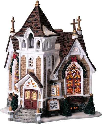 Lemax Christmas Village Little River Church | Battery Operated LED Decor - 45069