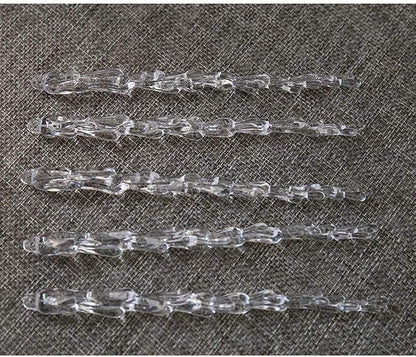 50 Pcs Clear Acrylic Icicle Ornaments Set for Christmas Tree Decoration - 5.25 in