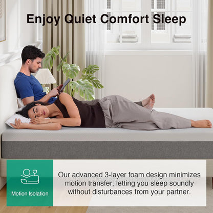 Novilla King Size Mattress - 10 Inch Gel Memory Foam for Pressure Relief & Cool Sleep | CertiPUR-US Certified