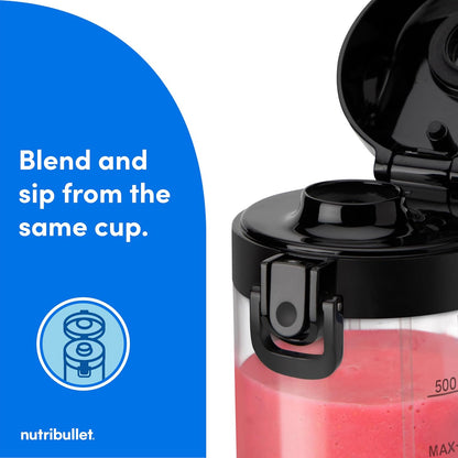 Nutribullet Portable Blender - Cordless 20oz Personal Blender | USB-C Rechargeable, Black