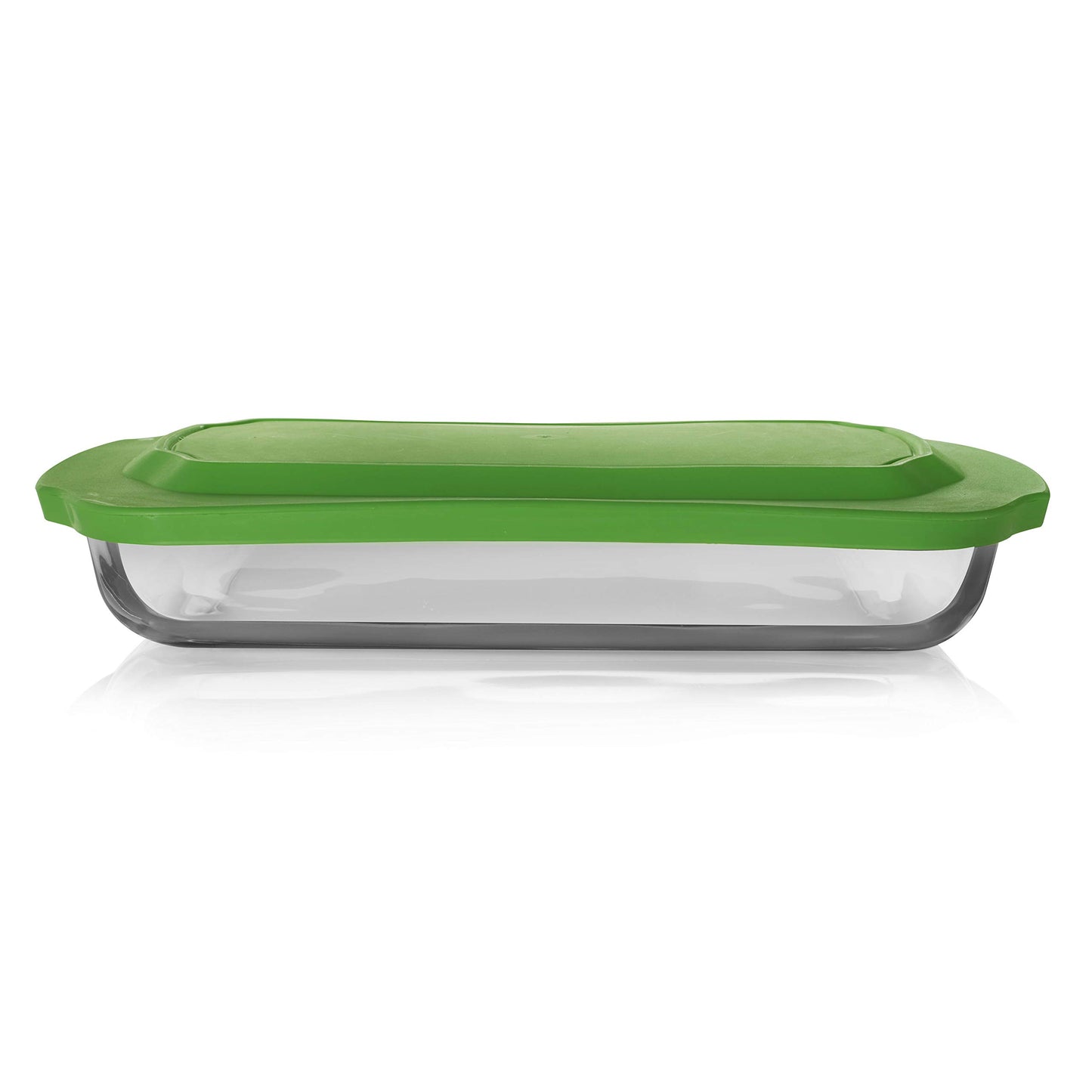 Libbey Baker's Basics Glass Casserole Baking Dish with Plastic Lid, 9-inch by 13-inch