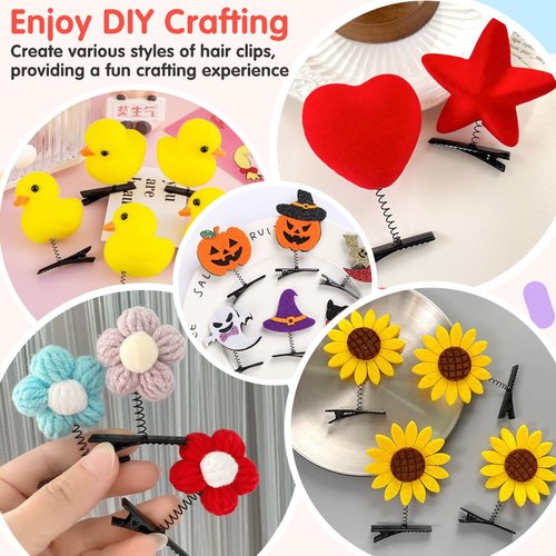 Abaodam Duck Bill Clips - 100pcs Spring Metal Hair Clips for DIY Crafts | Perfect for Easter & Halloween