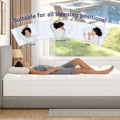 ELEMUSE Queen Mattress Topper - Extra Thick Plush Pillowtop for Back Pain Relief | Deep Pocket Design