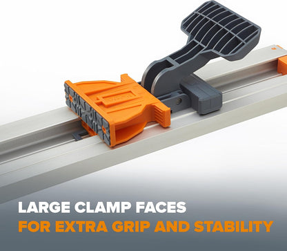 BORA NGX Clamp Edge Saw Guide - 100-Inch Aluminum Track for Precision Circular Saw Cuts