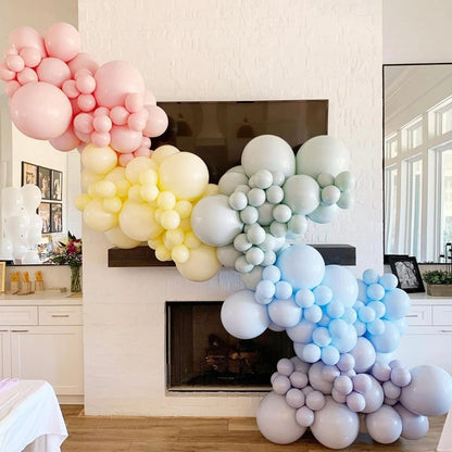 Voircoloria 105pcs Pastel Balloons - 12-Inch Latex Party Balloons for Birthdays, Weddings & Celebrations