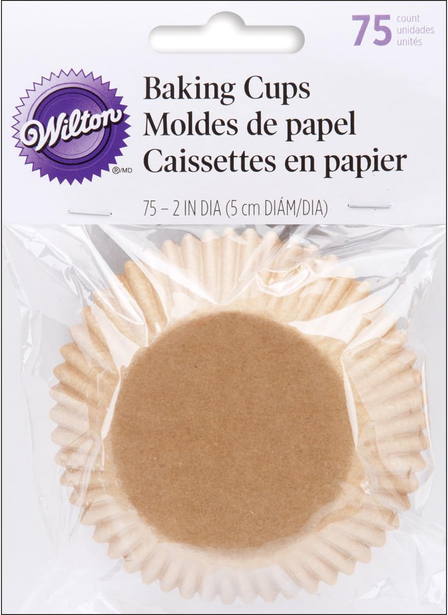 Wilton Unbleached Baking Cups - 75 Count for Perfectly Baked Treats | Standard Size